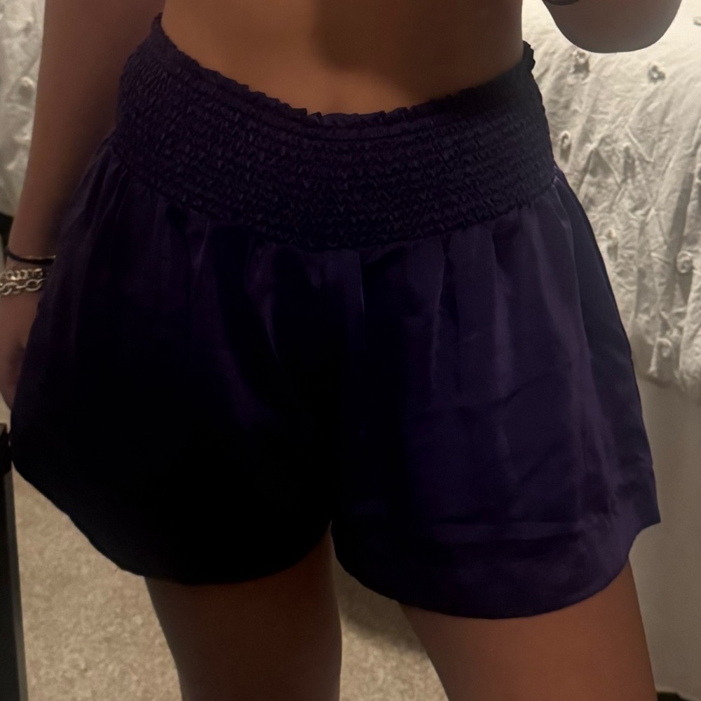Purple flowy shorts